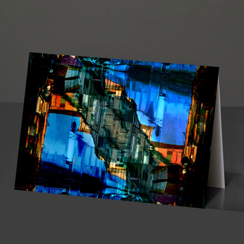 10- Card Design 170 Abstract Venice Reflection