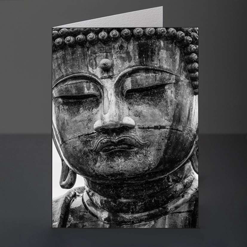 15- Card Design 208 Budha Face BW