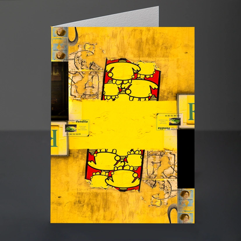 2- Card Design 187 Little Yellow Men