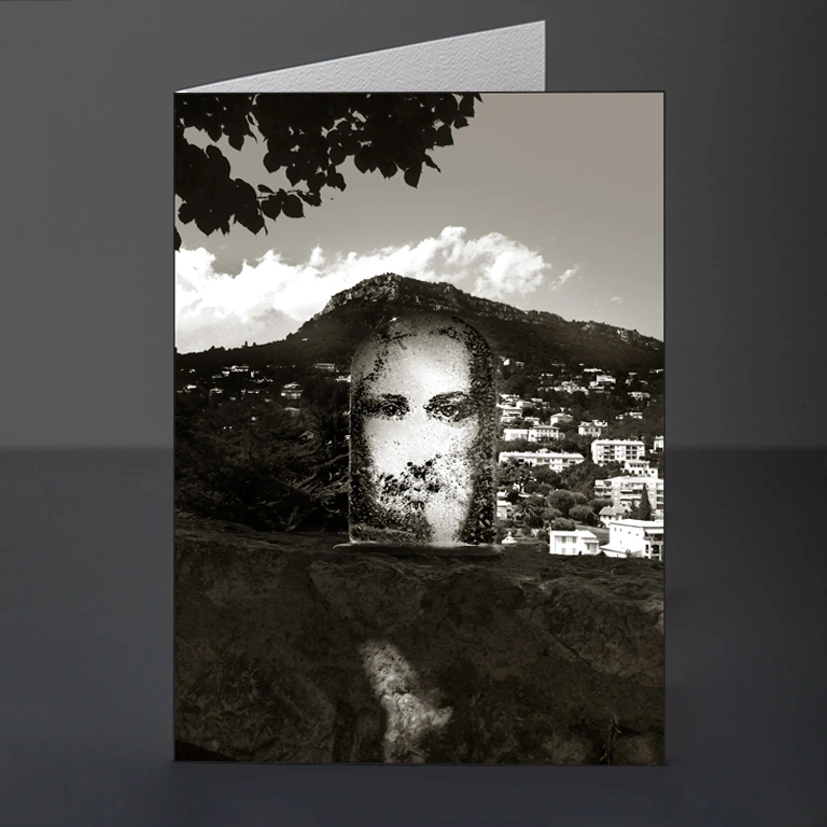 26- Card Design 228 Jesus on a Wall BW