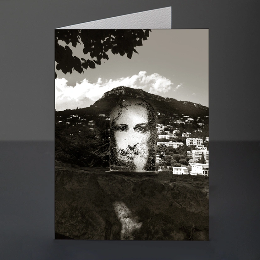 36- Card Design 228 Jesus on a Wall BW