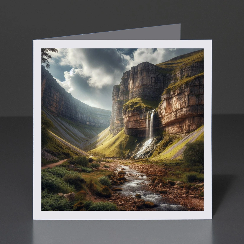 38- Greeting Card Yorkshire - Gordale Scar 006