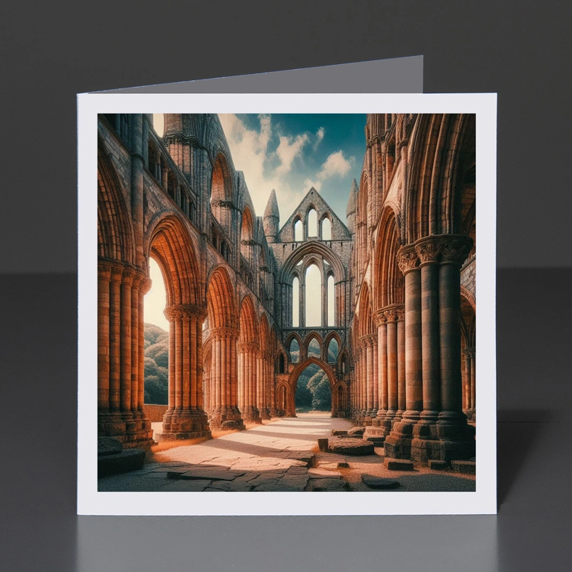 42- Greeting Card Yorkshire -Byland Abbey V2