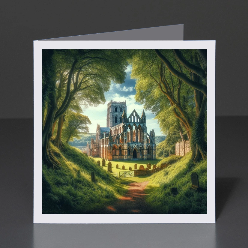 44- Greeting Card Yorkshire -Byland Abbey V4