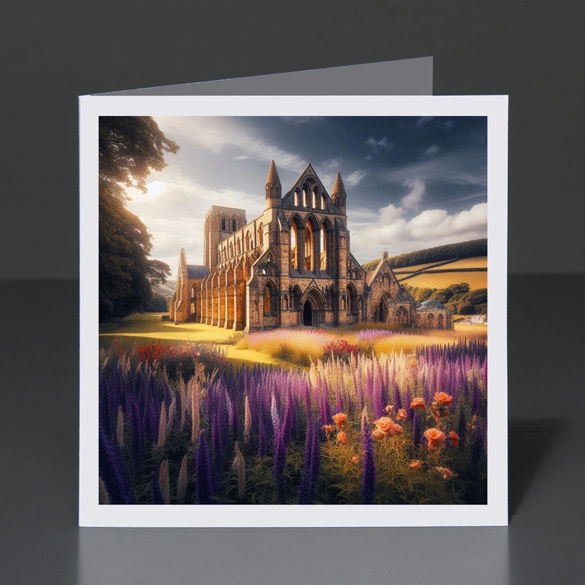 45- Greeting Card Yorkshire -Byland Abbey V6