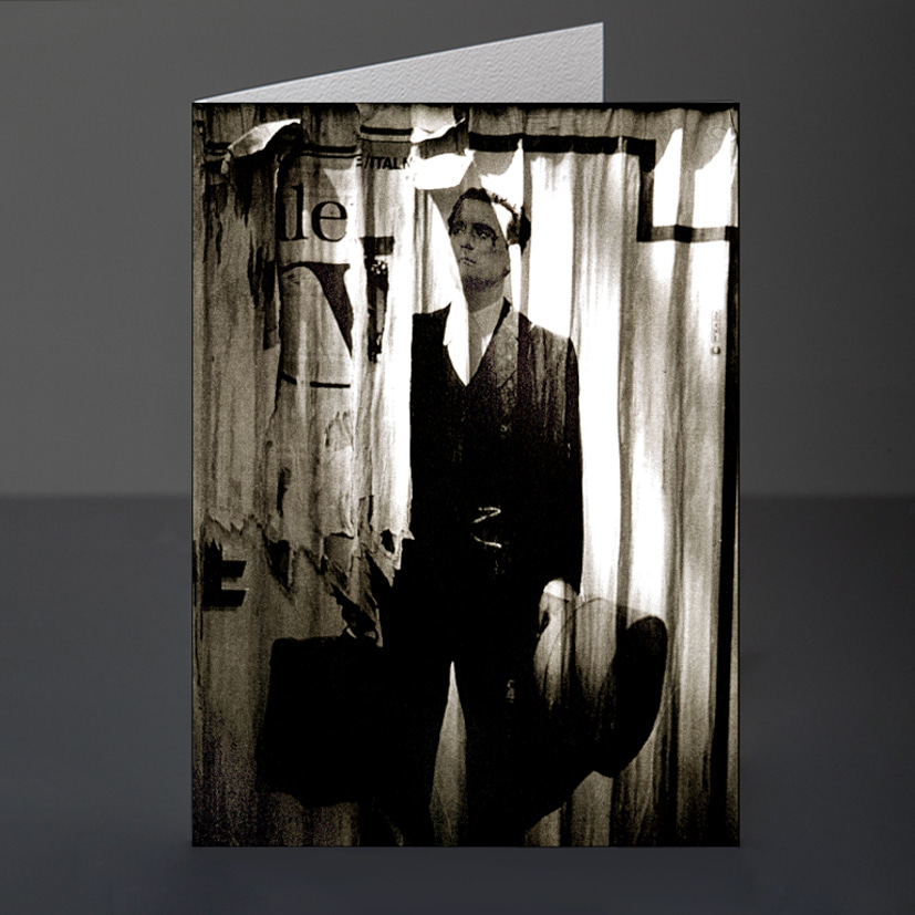 58- Milan Artwork Man With Bags BW Display