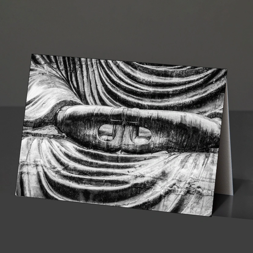 6- Card Design 177 Budha Hands BW