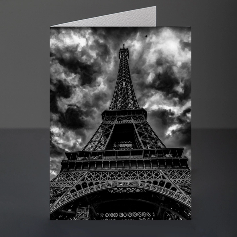 91- Paris EIFFEL TOWER, PARIS-23 BW