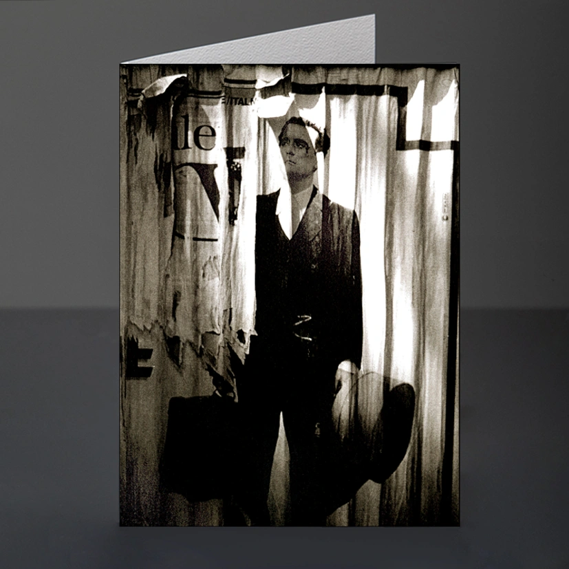 98- Milan Artwork Man With Bags BW Display