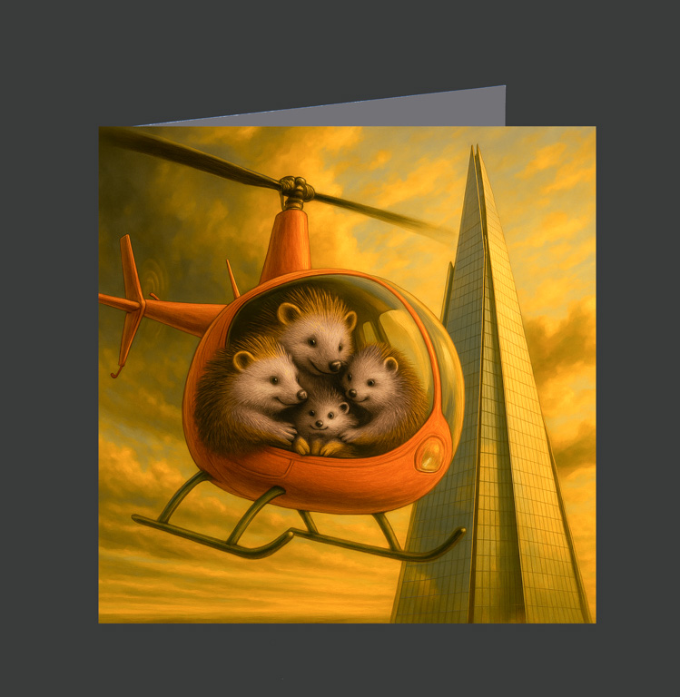 12. Hedgehog Family in Helicopter 03-1026