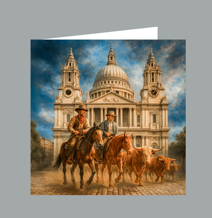 16 COWBOYS AT SAINT PAULS CATHEDRAL V1-A  DISPLAY