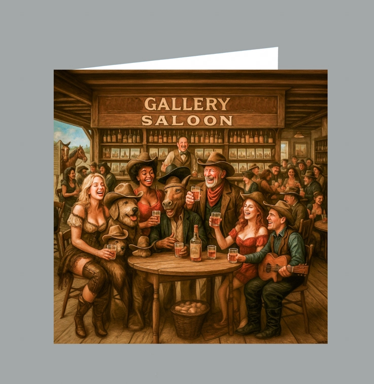 28 COWBOYS in Saloon V17-A  DISPLAY