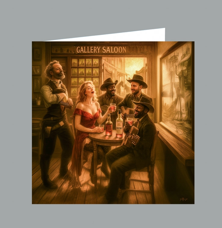 31 COWBOYS in Saloon V18-C  DISPLAY