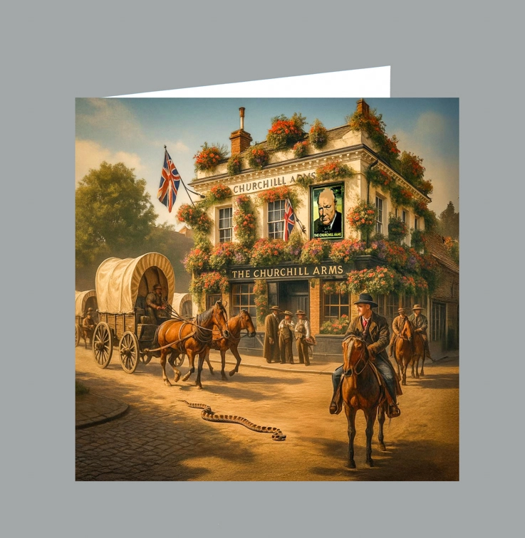 4 COWBOYS AT CHURCHILL ARMS V7 DISPLAY
