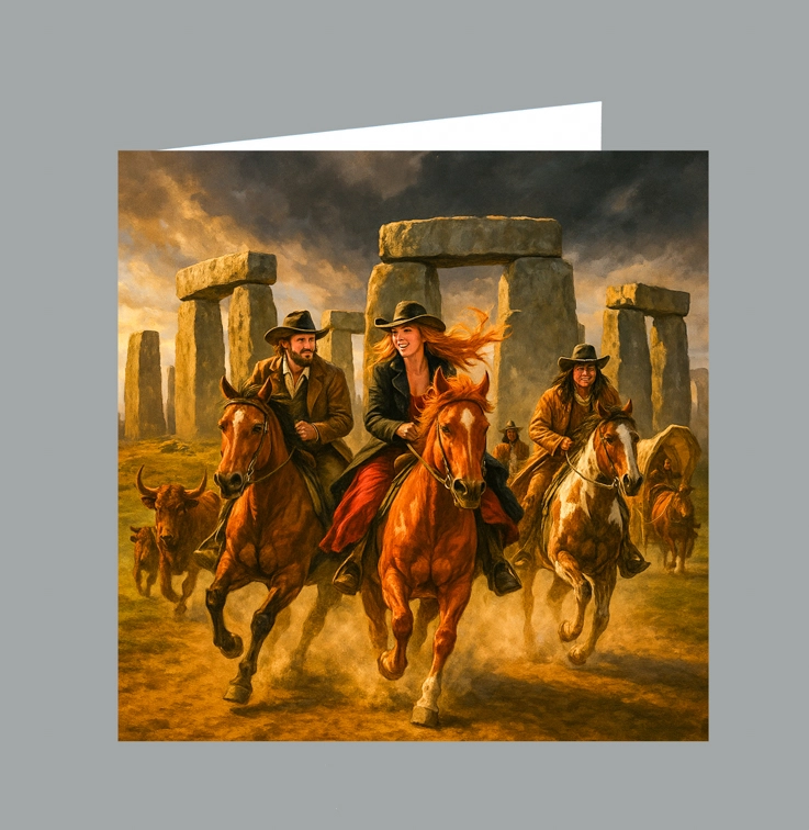 7 COWBOYS AT STONEHENGE V1  DISPLAY
