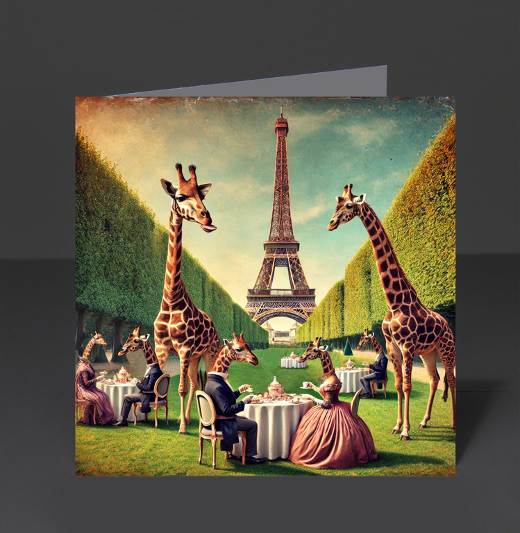8. Giraffes in the Park-Eiffel Tower